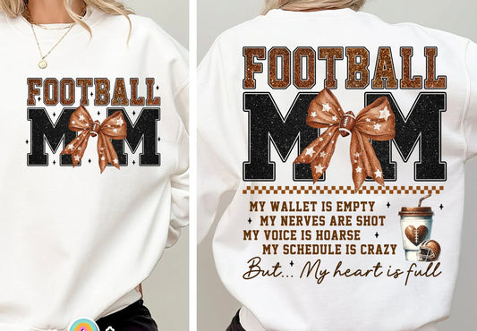 Faux Bling Football Mom Sweatshirts & Tees