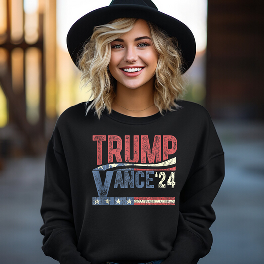 Distressed Trump Vance 2024 Sweatshirts & Tees